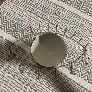 Evil eye jewelry hanger mirror